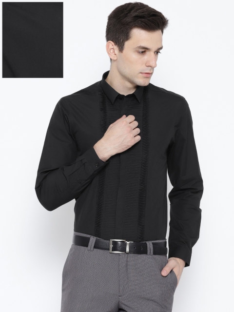 

Blackberrys Men Black Slim Fit Solid Partywear Shirt