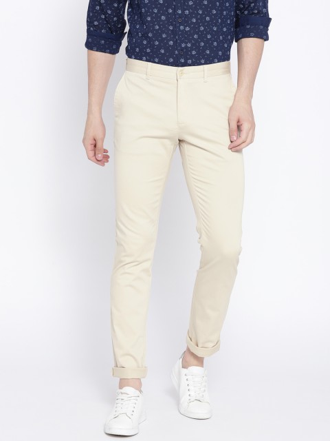 

Blackberrys Men Beige Sharp Fit Solid Chinos