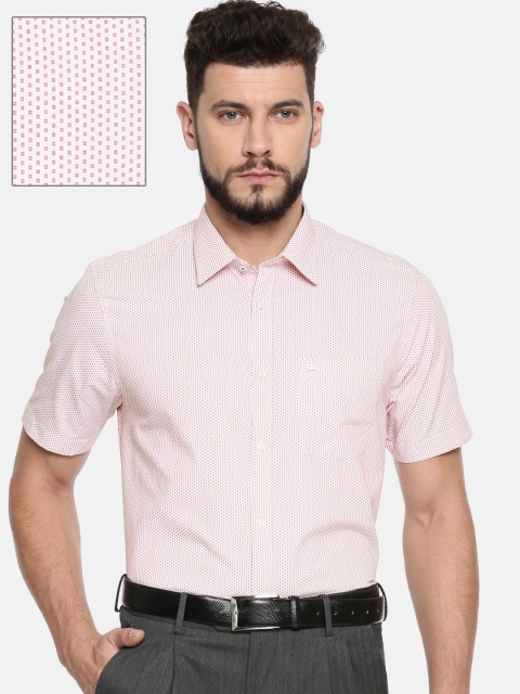 

Blackberrys Men White & Red Regular Fit Self Design Formal Shirt