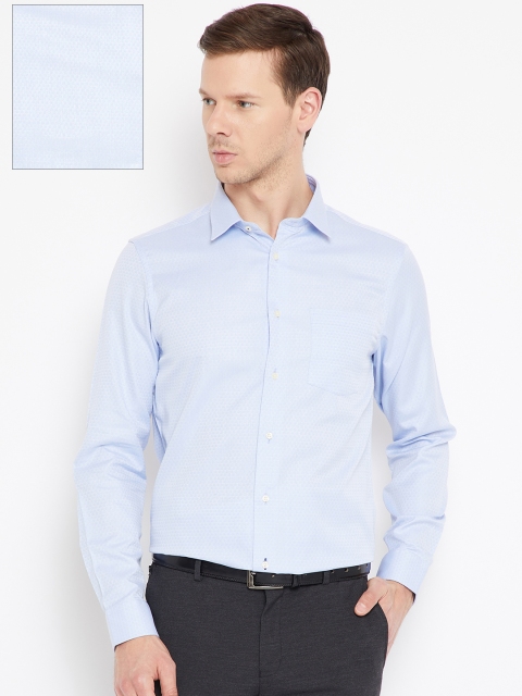 

Blackberrys Men Blue Slim Fit Self Design Formal Shirt