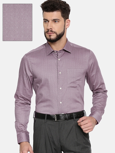 

Blackberrys Men Purple Slim Fit Printed Formal Shirt