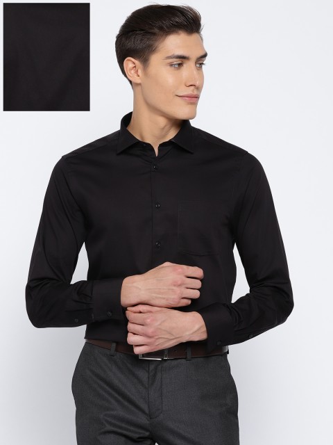

Blackberrys Men Black Slim Fit Solid Formal Shirt