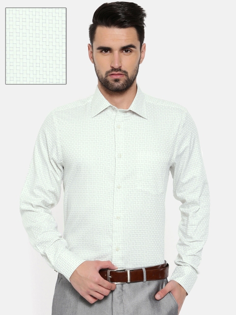 

Blackberrys Men Yellow & Blue Regular Fit Checked Formal Shirt