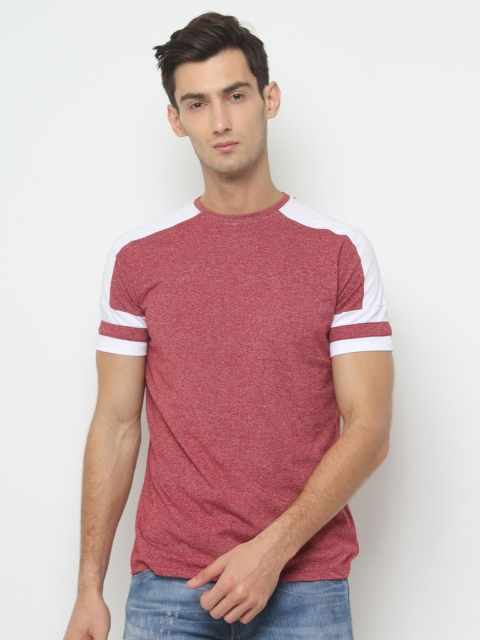 

SayItLoud Men Red Solid Round Neck T-shirt
