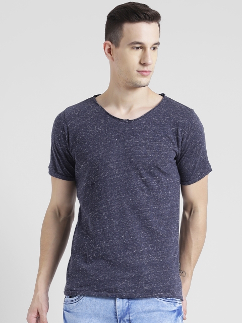 

Rigo Men Blue Solid Round Neck T-shirt