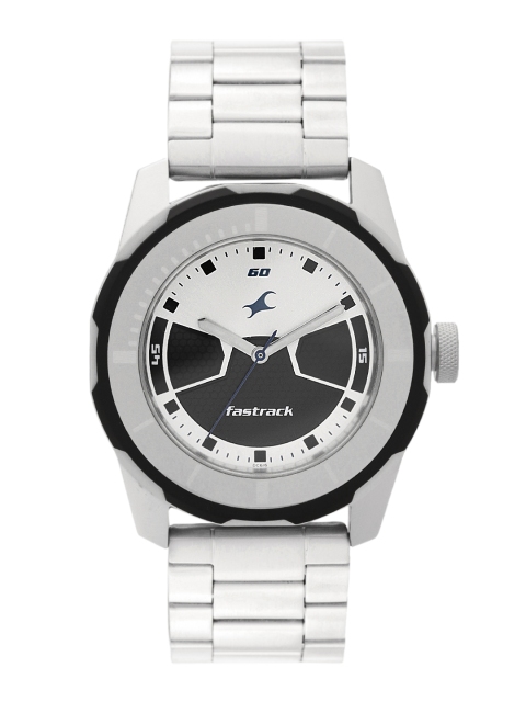 

Fastrack Men Silver-Toned & Black Analogue Watch NK3099SM02_OR