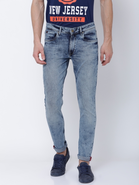 

LOCOMOTIVE Men Blue Slim Fit Mid-Rise Clean Look Stretchable Jeans