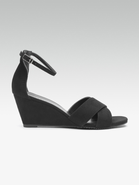 

HEATWAVE Women Black Solid Wedges