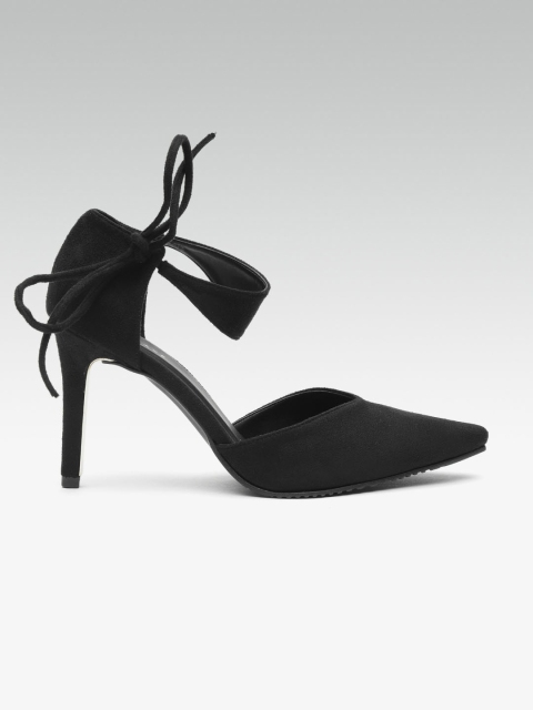 

HEATWAVE Women Black Suede Solid Pumps