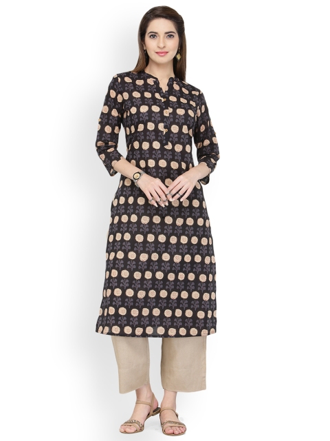

Varanga Women Blue & Beige Printed Kurta with Trousers