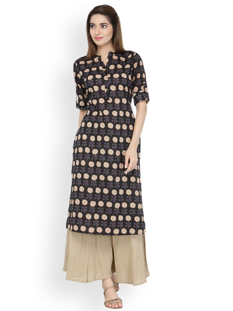

Varanga Women Blue & Beige Printed Kurta with Palazzos