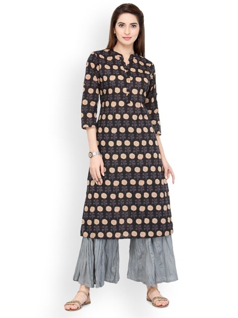

Varanga Women Blue & Grey Printed Kurta with Palazzos