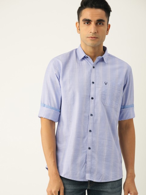 

Allen Solly Men Blue & White Slim Fit Striped Casual Shirt
