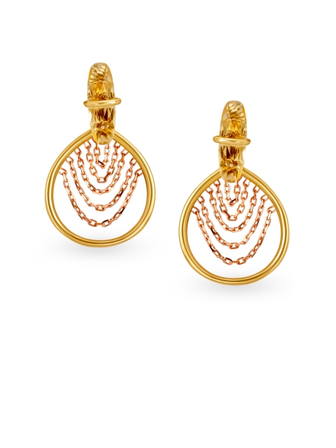 

Mia by Tanishq 14-Karat Gold Drop Earrings with Citrine, Yellow