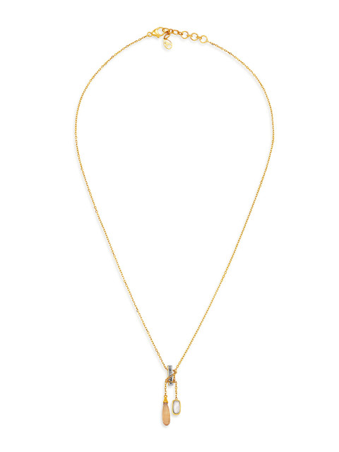 

Mia by Tanishq 14-Karat Gold Pendant and Chain with Diamonds & Citrine