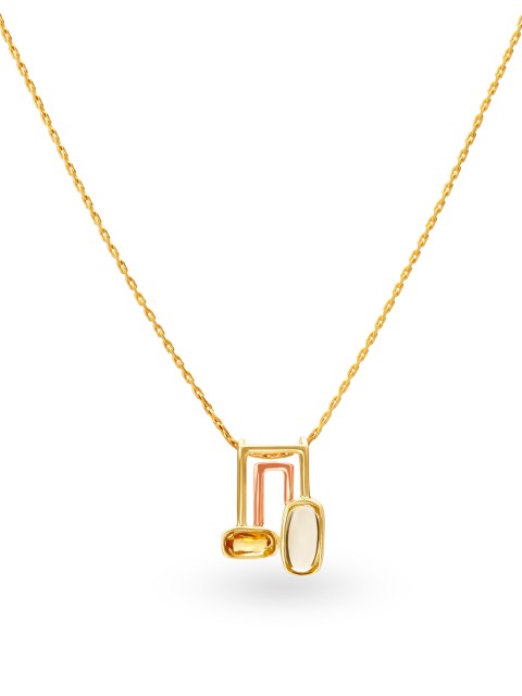 

Mia by Tanishq 14KT Yellow Gold Pendant with Citrine