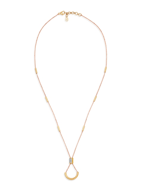 

Mia by Tanishq 14-Karat Yellow Gold Pendant and Chain with Diamonds