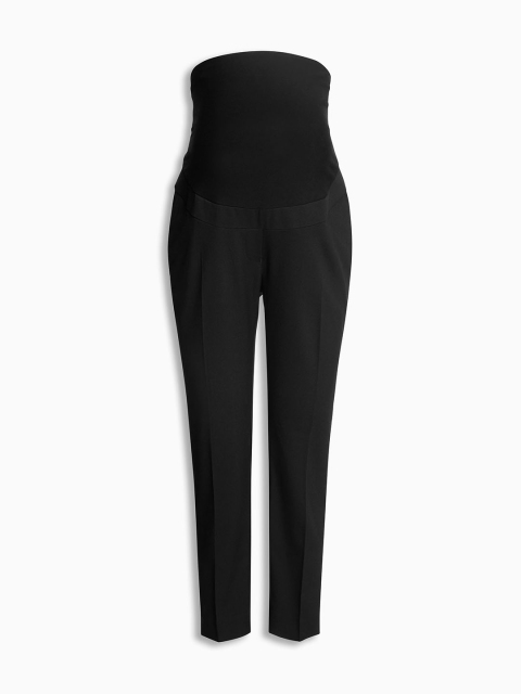 

next Women Black Skinny Fit Solid Maternity Trousers