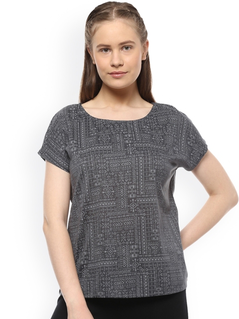 

People Women Grey Printed Top