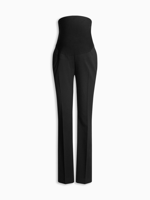 

next Women Black Skinny Fit Solid Regular Trousers