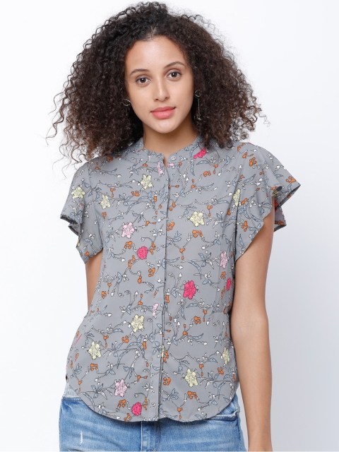 

Tokyo Talkies Women Grey Printed Top