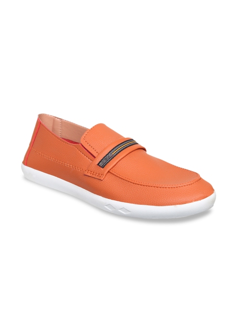 

Duke Men Orange Slip-On Sneakers