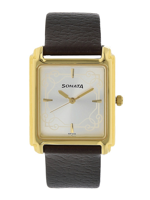 

Sonata Men Silver-Toned Analogue Watch NK7053YL08
