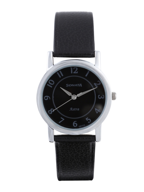 

Sonata Men Black Analogue Watch NK77049SL01