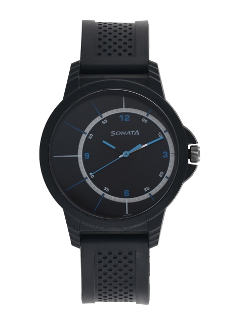 

Sonata Men Black Analogue Watch