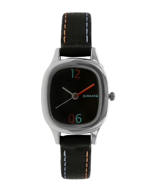 

Sonata Women Black Analogue Watch NK8060SL03