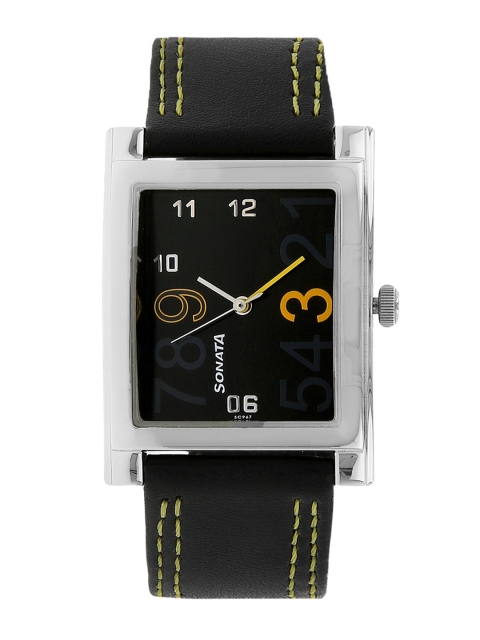 

Sonata Men Black Analogue Watch NK7925SL06