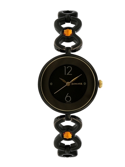 

Sonata Women Black Analogue Watch