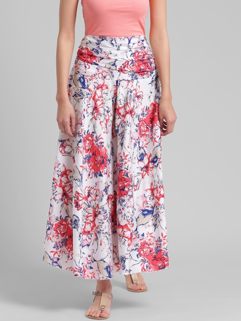 

Trend Arrest Women White Printed Flared Palazzos