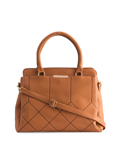 

LEGAL BRIBE Tan Solid Handheld Bag