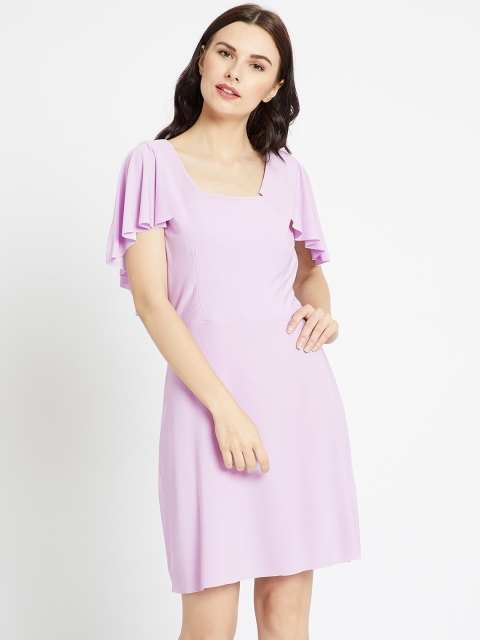 

COVER STORY Women Lavender Solid Sheath Dress