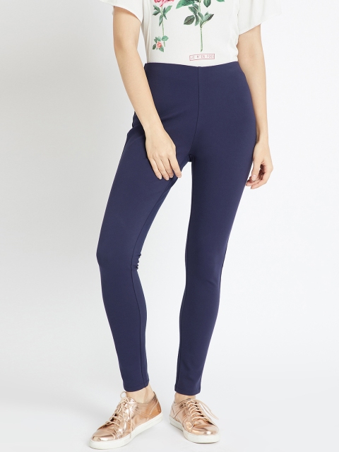 

COVER STORY Navy Blue Solid Leggings