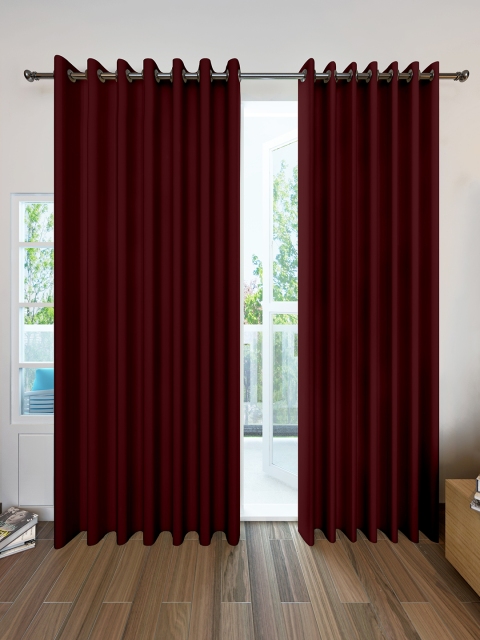 

Divine Casa Maroon Black Out Door Curtains