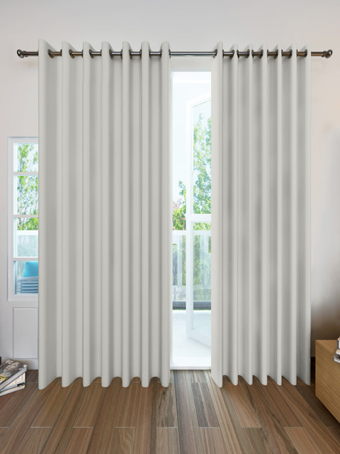 

Divine Casa Off-White Black Out Door Curtains
