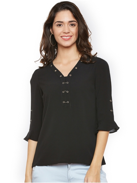 

Latin Quarters Women Black Solid Top