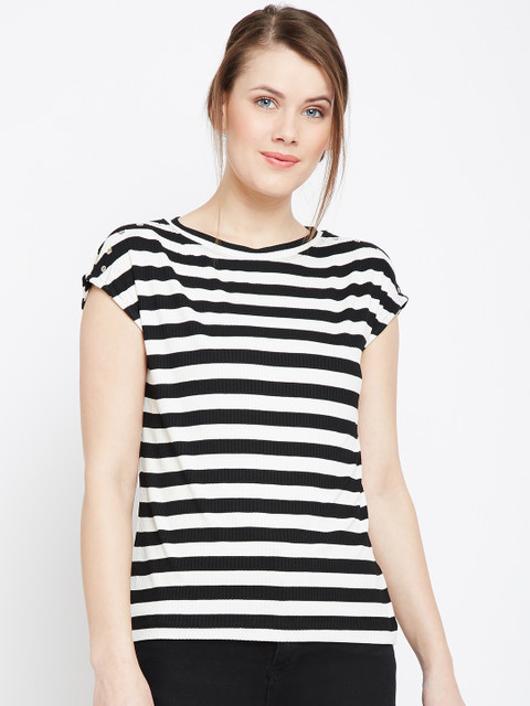 

Latin Quarters Women Black Striped Top