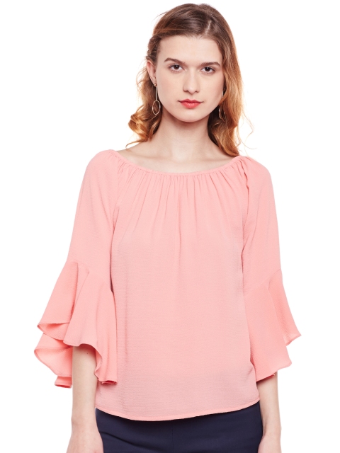 

Latin Quarters Women Peach-Coloured Solid Top