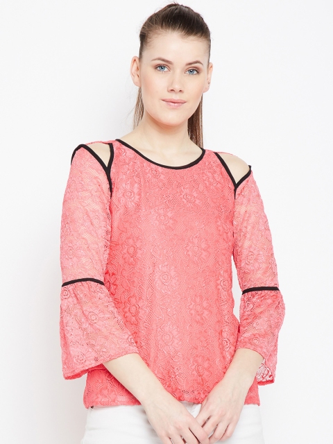 

Latin Quarters Women Pink Self Design Top