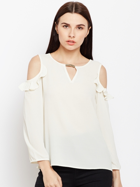 

Latin Quarters Women Off-White Solid Top