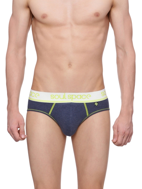 

Soul Space Navy Blue Solid Brief ME19