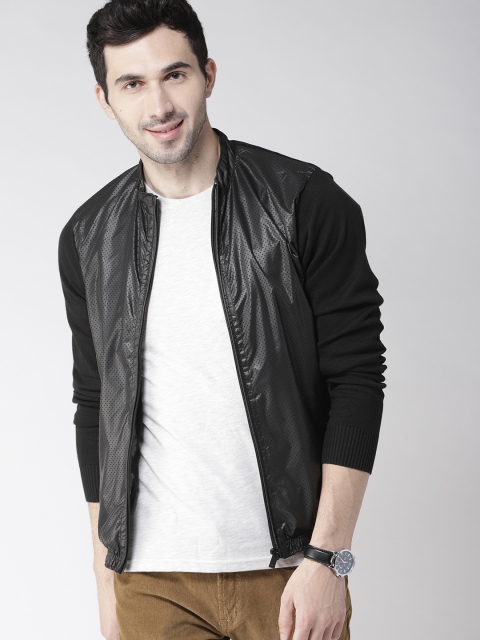 

Mast & Harbour Men Black Solid Cardigan