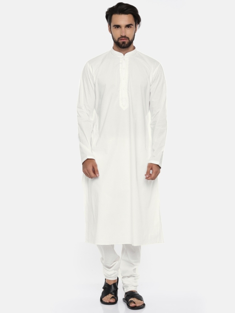 

TOZZI Men Off-White Embroidered Kurta with Pyjamas