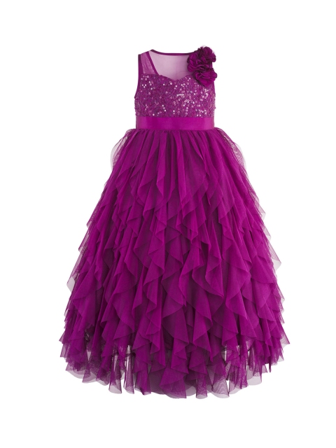 

Toy Balloon kids Girls Purple Embellished Empire Dress