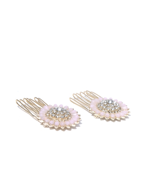 

Accessorize Set of 2 Stone-Studded Comb Pins, Gold