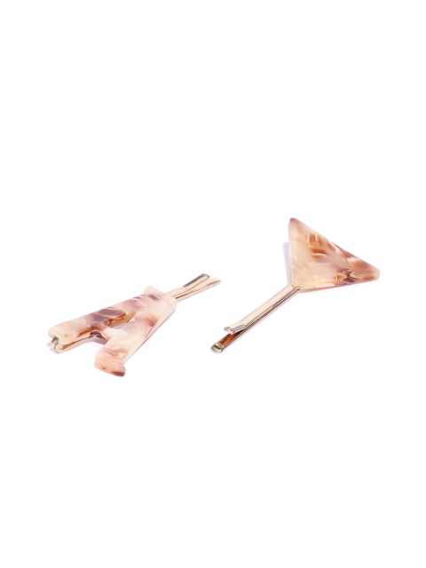 

Accessorize Set of Beige & Gold-Toned Hairpins