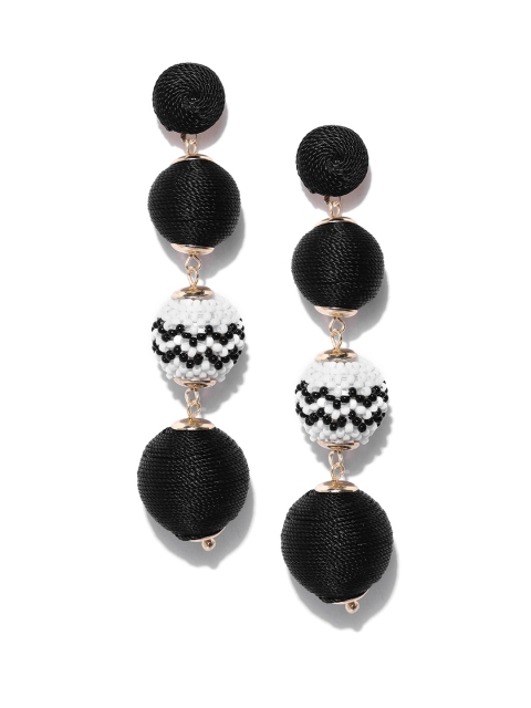 

Accessorize Black & White Spherical Drop Earrings